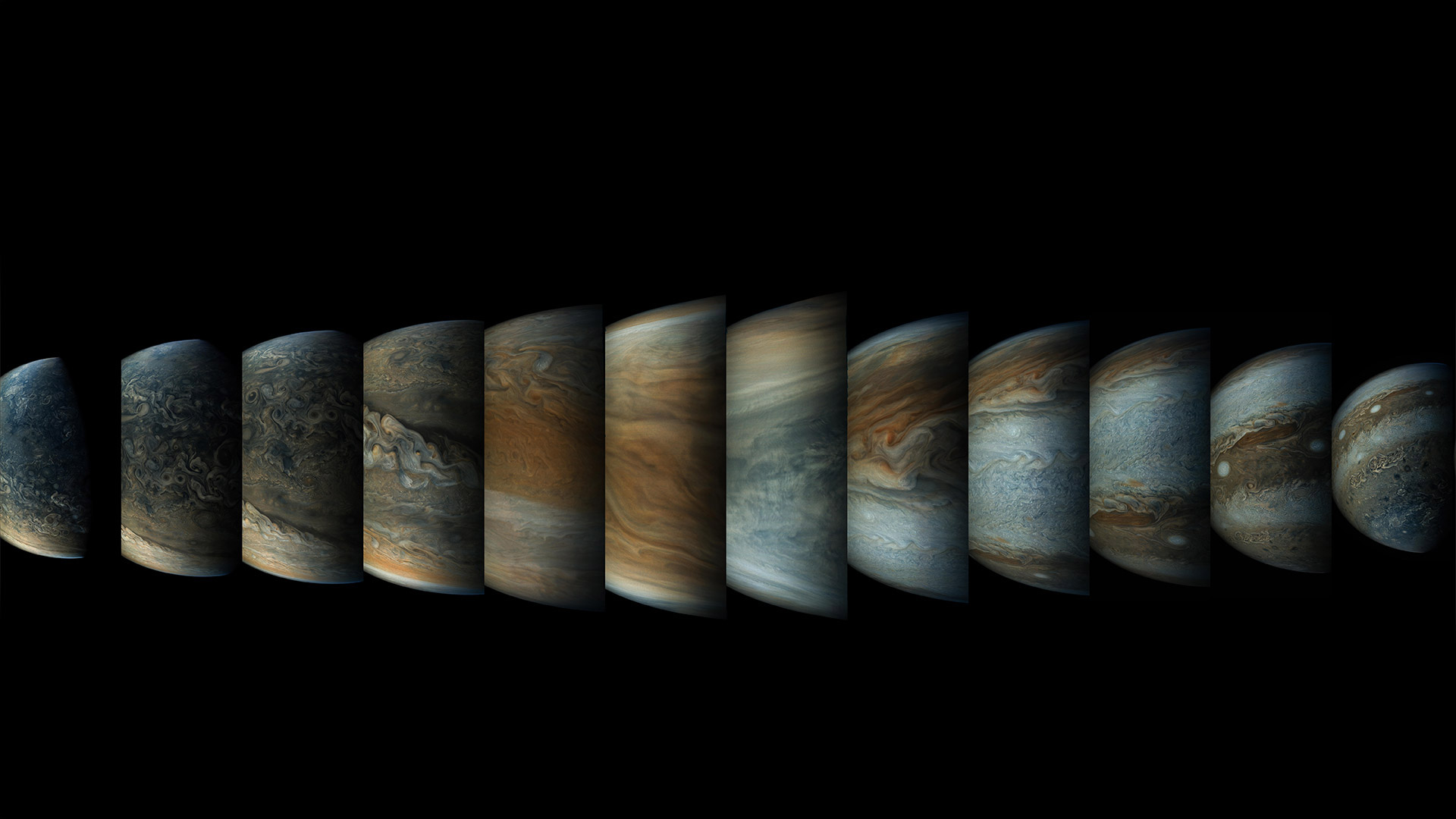 木星增强色彩后的一组镜头 木星-www.todaybing.com 必应壁纸 必应美图